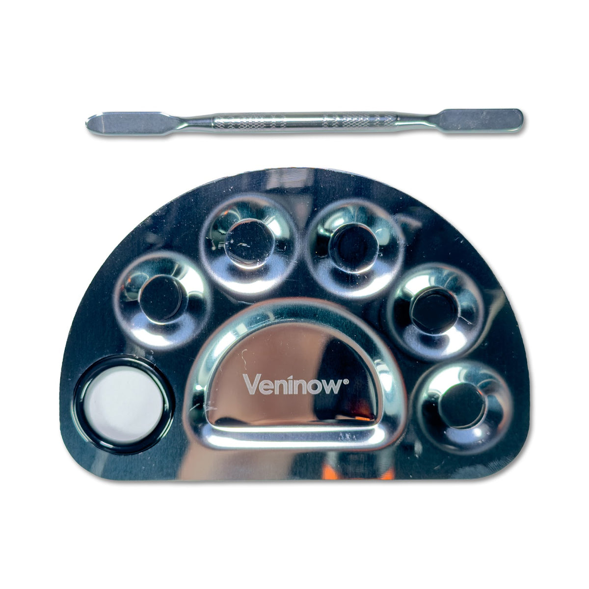 Paleta de acero inoxidable maquillaje